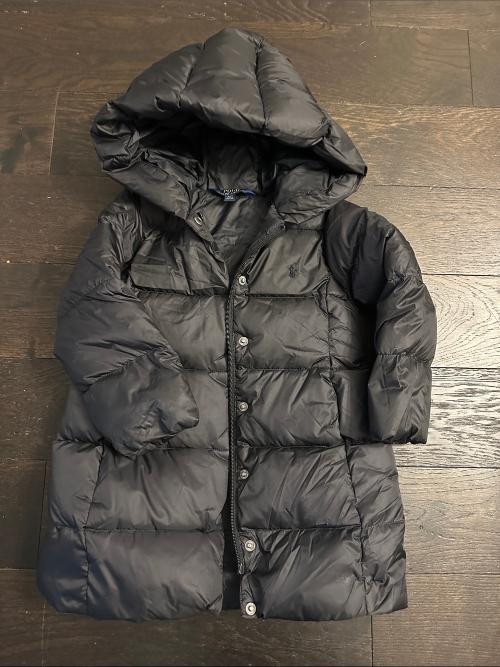 Ralph Lauren Long Quilted Hooded Kids Puffer Coat 3T